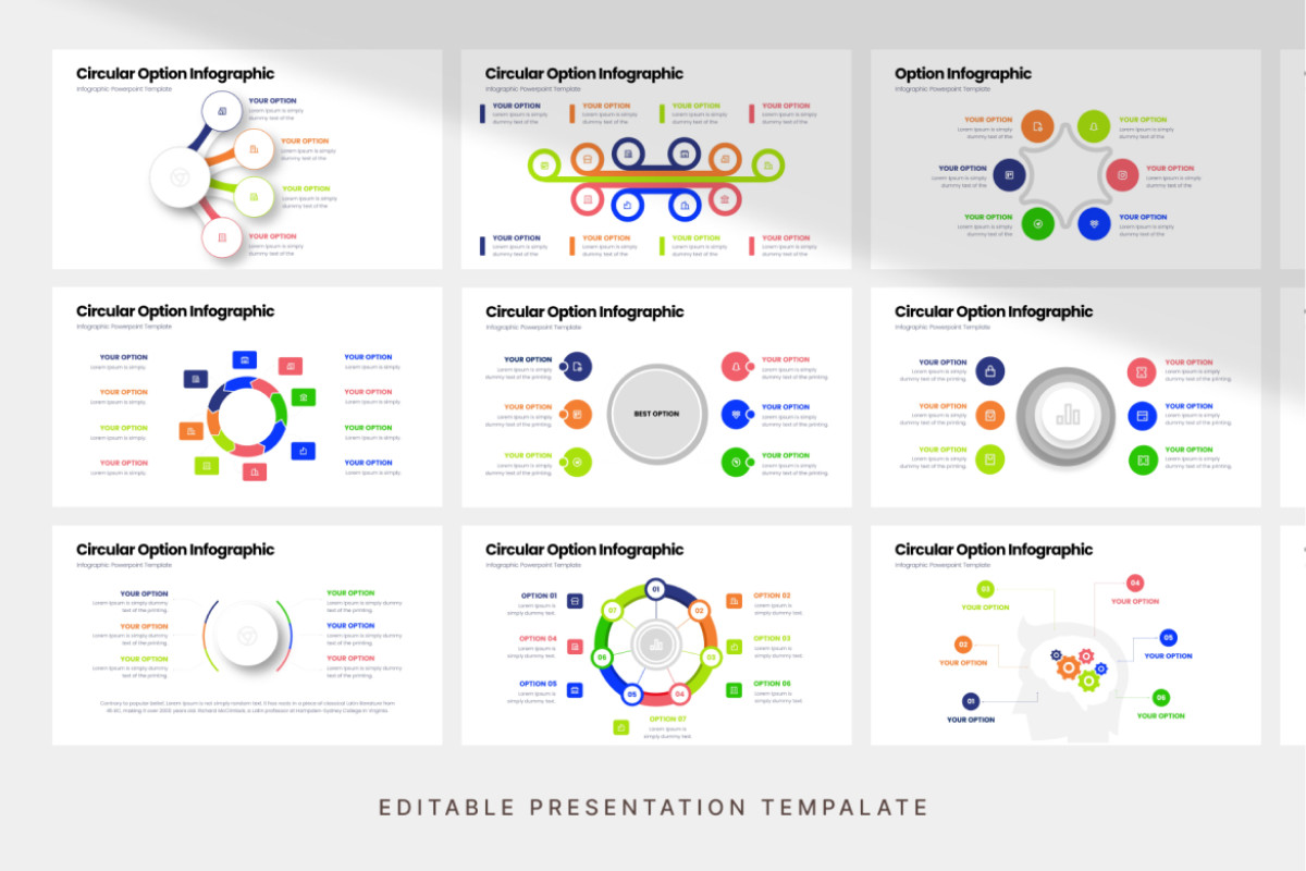 Circular Option Infographic Presentation Template Nulivo Market